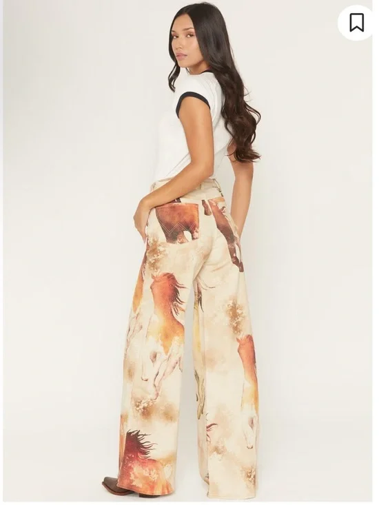 WRANGLER X LAINEY WILSON Sz 25 WOMEN'S HIGH RISE HORSE STRETCH DENIM JEANS - Picture 2 of 4